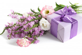 Картинка праздничные подарки коробочки цветы коробка бант