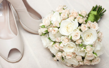 Картинка цветы букеты композиции букет невесты туфельки