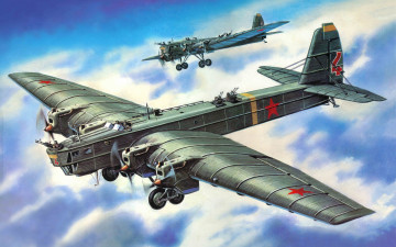 Картинка тб авиация 3д рисованые graphic советский тяжелый бомбардировщик ввс ссср вов