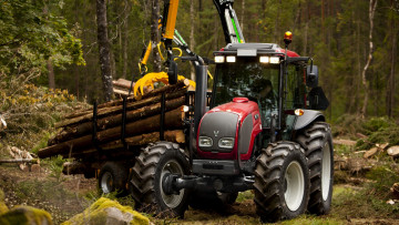 Картинка valtra техника тракторы трактор прицеп лесозаготовка