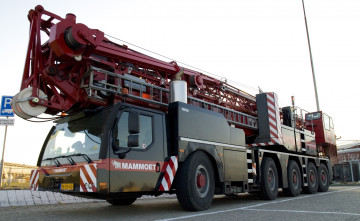 обоя liebherr mk100 mobile tower crane, техника, краны, кран, автошасси