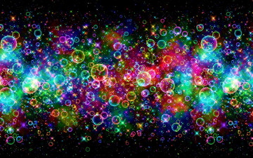 Картинка 3д+графика abstract+ абстракции радужные цветные пузыри