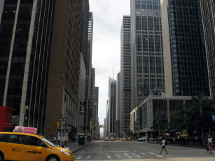 Картинка города нью-йорк+ сша такси желтое