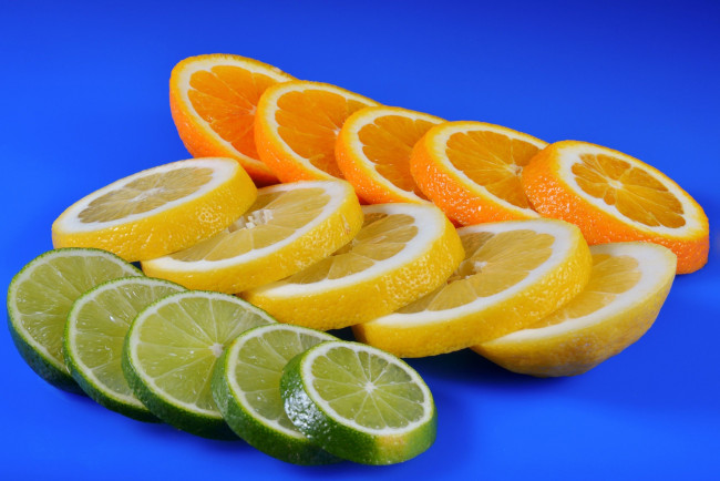 Обои картинки фото еда, цитрусы, лайм, лимон, апельсин