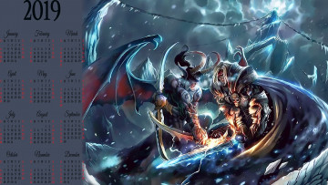 Картинка календари фэнтези демон крылья рога оружие