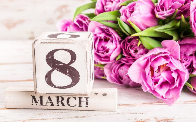 Обои картинки фото праздничные, международный женский день - 8 марта, цветы, тюльпаны, розовые, 8, марта, pink, tulips, march