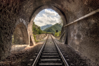 Картинка разное транспортные+средства+и+магистрали дорога железная тоннель рельсы