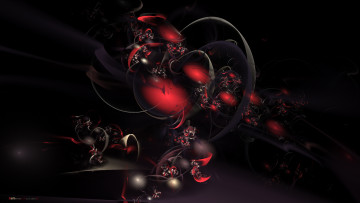 Картинка 3д+графика abstract+ абстракции темный красный