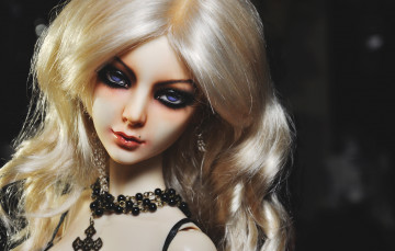 Картинка разное игрушки блондинка девушка кукла bjd взгляд украшения локоны