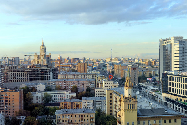 Обои картинки фото города, москва , россия, панорама