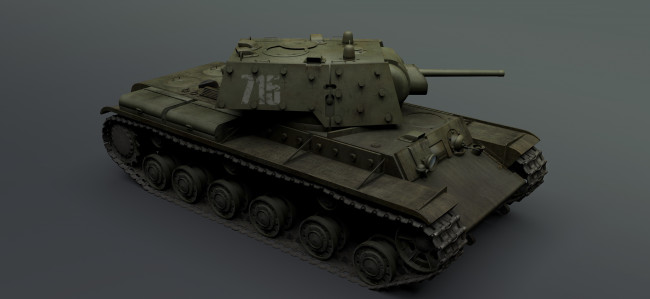 Обои картинки фото техника, 3d, фон, kv-1e, танк, дуло, башня, гусеница