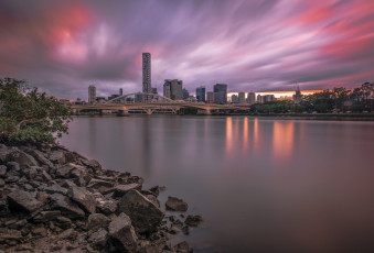 Картинка brisbane+city города брисбен+ австралия небоскребы панорама