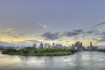 Картинка brisbane+city города брисбен+ австралия панорама небоскребы