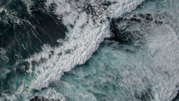 Картинка море природа моря океаны вид с воздуха взгляд высоты птичьего полета волны wallhaven