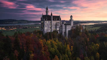 обоя города, замок нойшванштайн , германия, neuschwanstein, castle