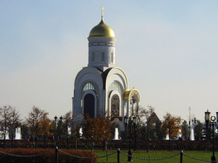 Картинка храм георгия победоносца на поклонной горе города москва россия