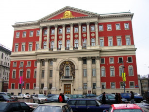 Картинка здание московской мэрии города москва россия