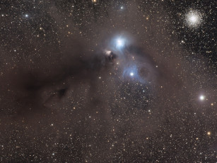 Картинка космическая пыль южной короне космос галактики туманности
