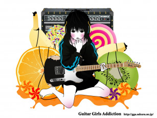 Картинка аниме guitar girls addiction
