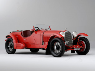Картинка автомобили классика alfa romeo 8c 2300 le mans красный 1931-34