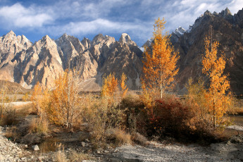 обоя природа, горы, северный, пакистан, осень