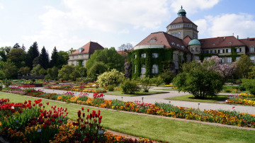 Картинка мюнхен ботанический сад города здания дома германия