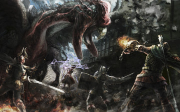 Картинка dragons dogma the truth behind cockatrice видео игры dragon`s чудовище