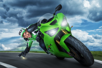Картинка юмор+и+приколы спичка дорога мотоциклист мотоцикл прикуривание