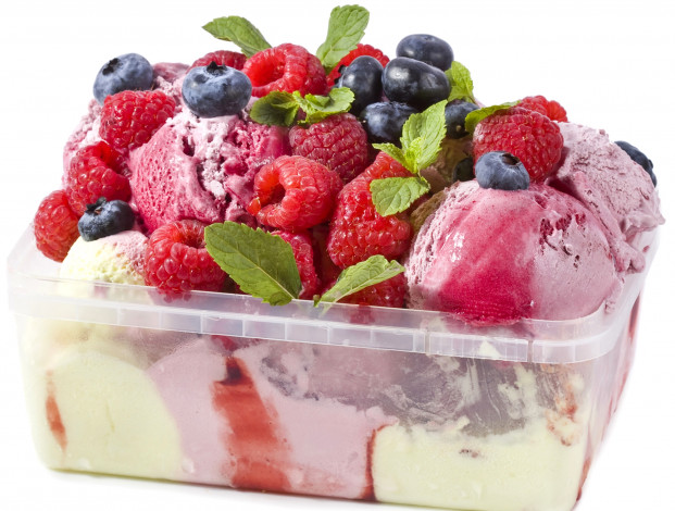 Обои картинки фото еда, мороженое,  десерты, ягоды
