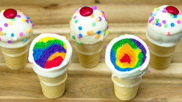 Картинка еда мороженое +десерты вафельные стаканчики лакомство