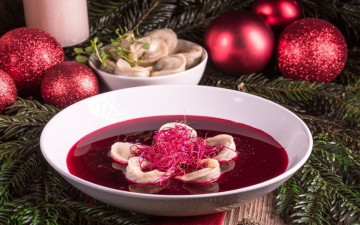 Картинка еда первые+блюда ушки борщ рождественский польский