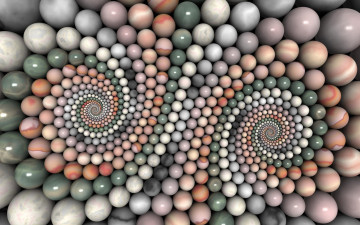 Картинка 3д+графика шары+ balls спираль шарики узор