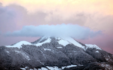 Картинка природа горы снег облако