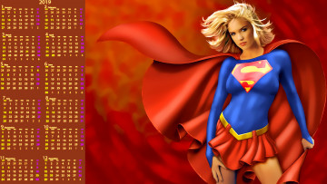 Картинка календари фэнтези защита помощь накидка герой супергерл девушка