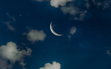Картинка космос луна облака