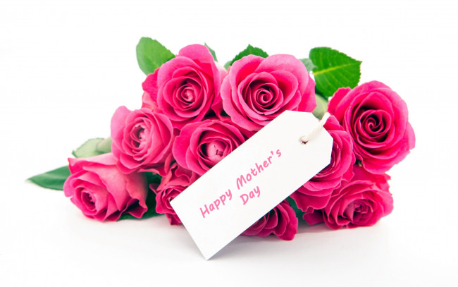 Обои картинки фото праздничные, день матери, розы, надпись