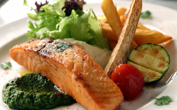 Картинка еда рыбные+блюда +с+морепродуктами соус форель