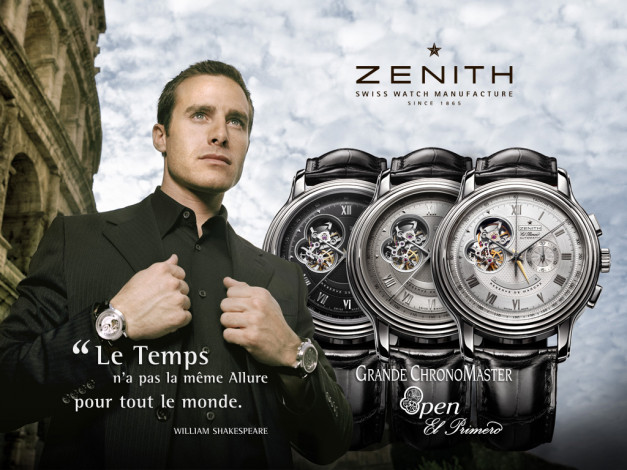 Обои картинки фото zenith, chronomaster, open, watches, бренды