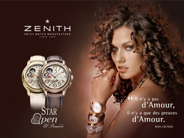 Обои картинки фото zenith, queen, of, love, watches, бренды