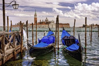 Картинка города венеция италия гондолы