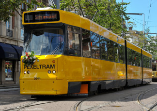 Картинка техника трамваи трамвай рельсы улица город