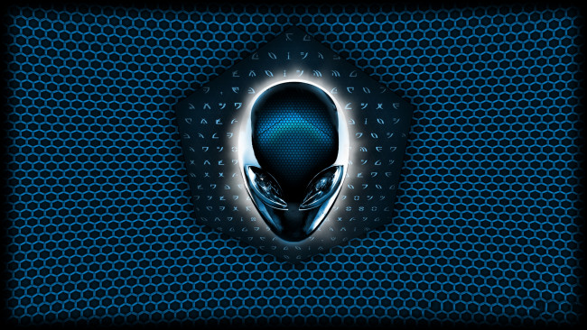 Обои картинки фото компьютеры, alienware, логотип, фон