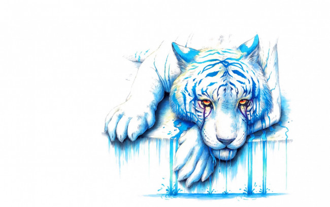 Обои картинки фото рисованное, животные,  тигры, тигр