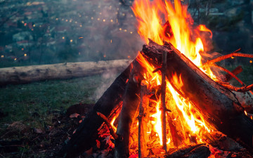 Картинка природа огонь пламя костер