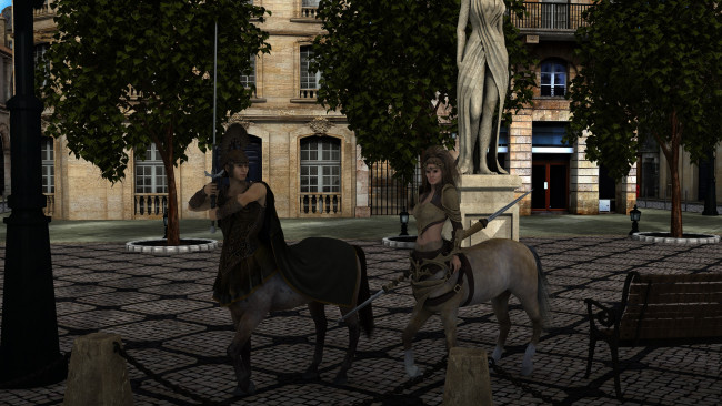 Обои картинки фото 3д графика, существа , creatures, девушка, centaur, фон, взгляд