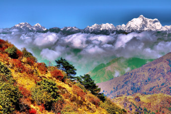 Картинка singalila national park west bengal india природа горы индия сингалила himalayas гималаи осень облака