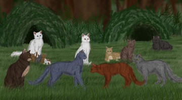 Картинка рисованные животные +коты коты