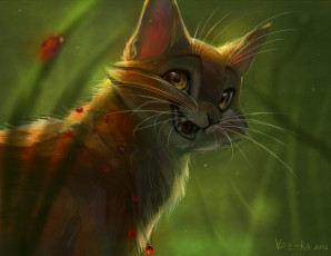 Картинка рисованное животные +коты кот