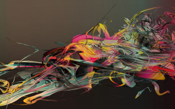 Картинка 3д+графика абстракция+ abstract масса дуги волны линии