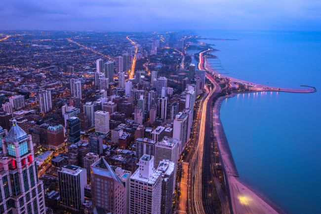 Обои картинки фото chicago`s gold coast, города, Чикаго , сша, побережье